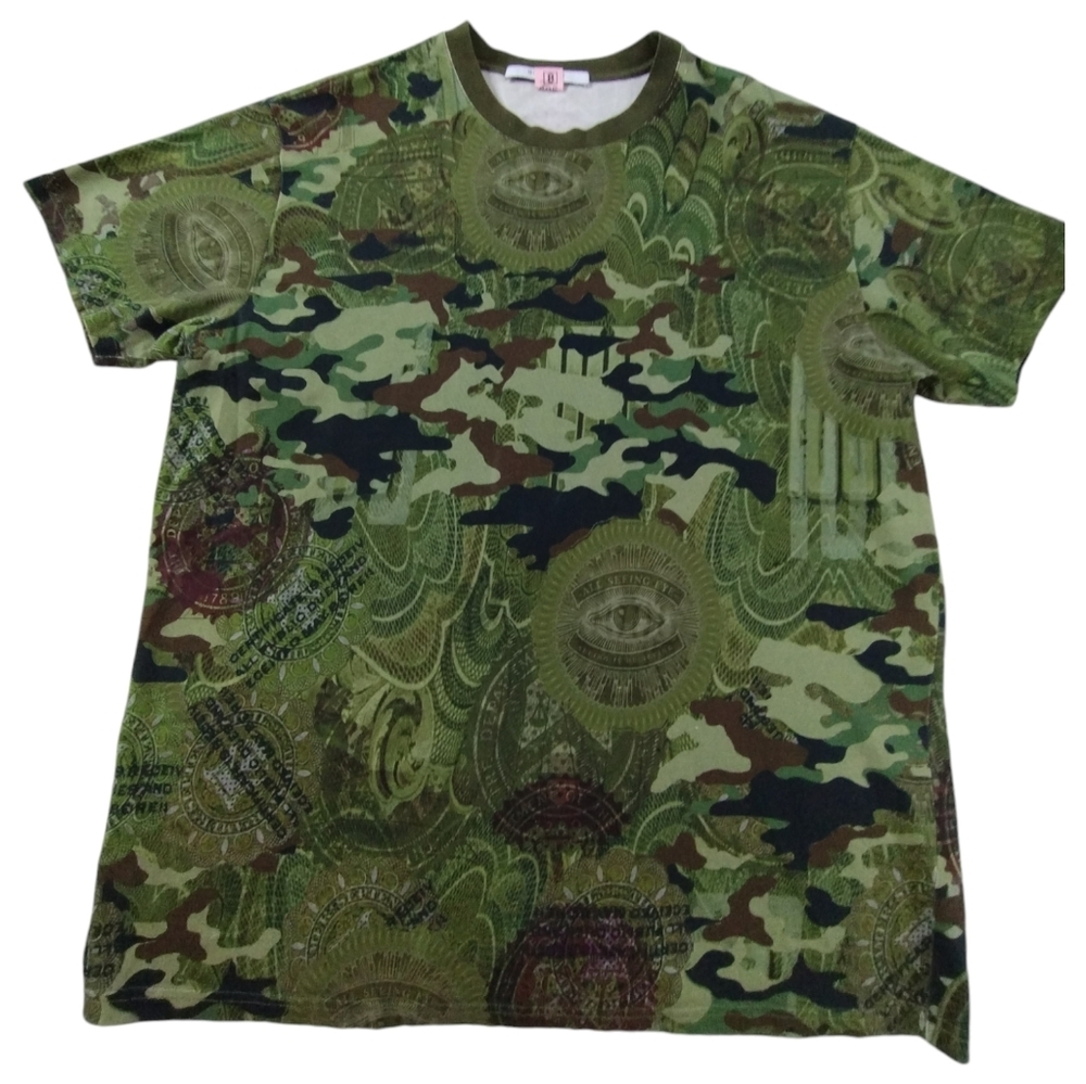 Givenchy Columbian Fit Camo Money Eye Designer T-Shirt Cotton StreetWear XL